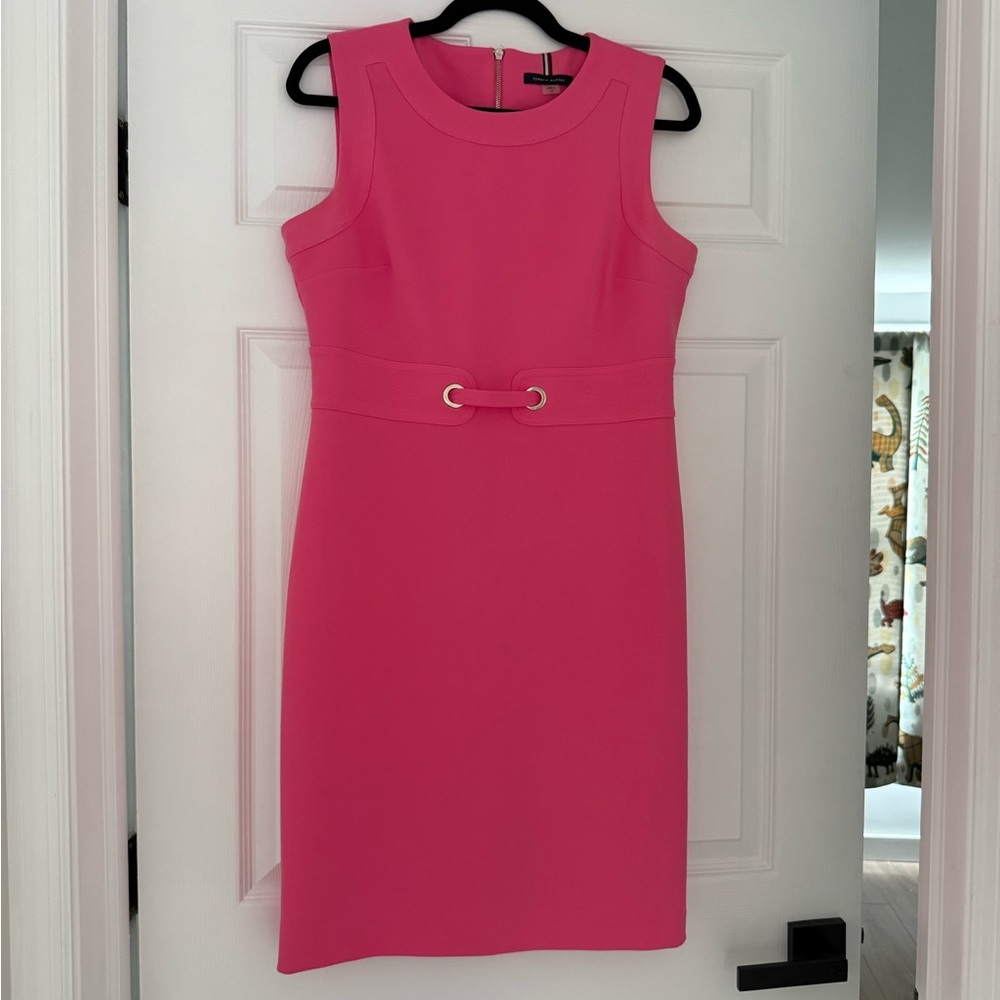Tommy Hilfiger Vibrant Pink Midi Dress